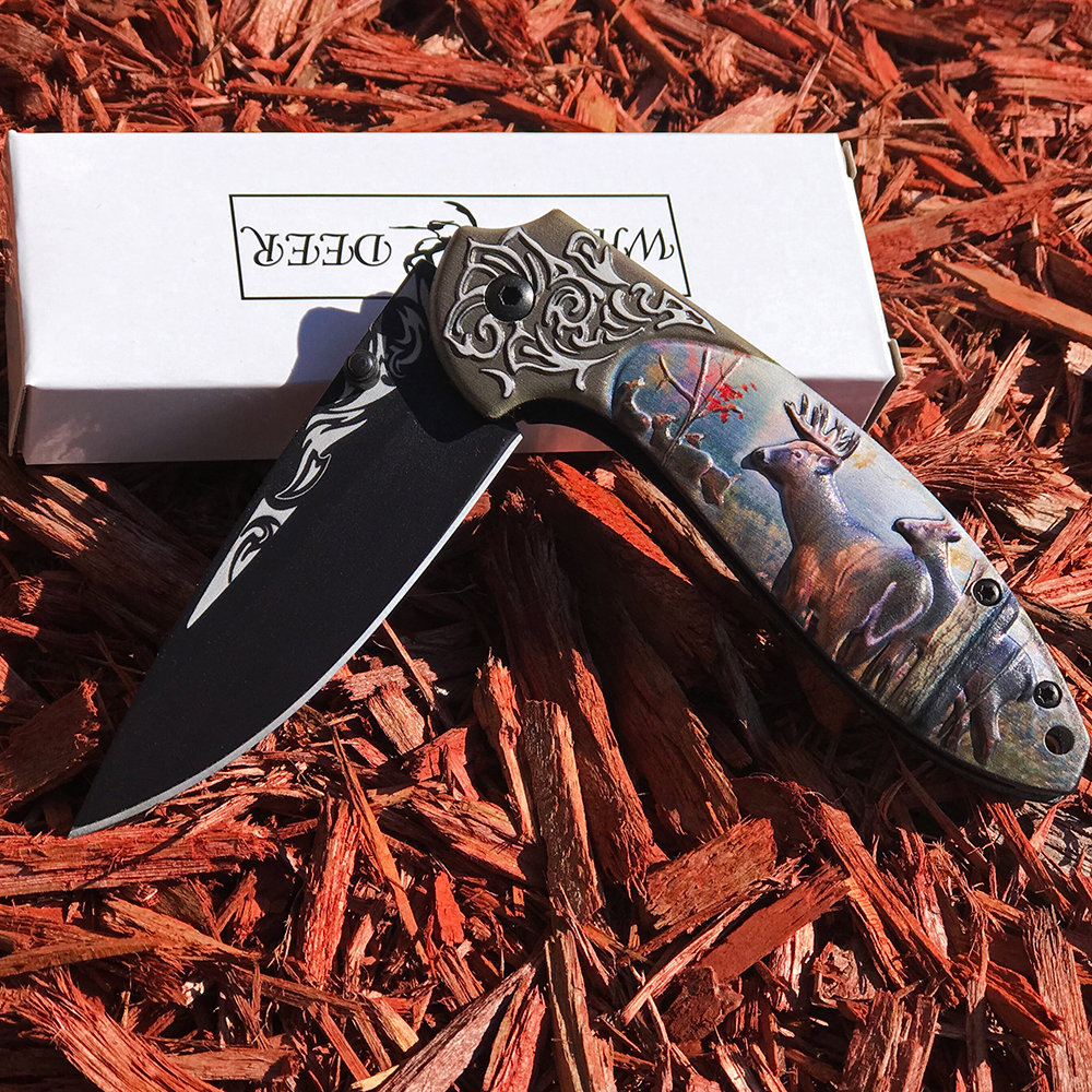White Deer Hunter's Dream Knife Lightened Assisted Open