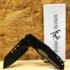 White Deer Tactical Tanto  Stone Wash Blade Knife Gray and Black