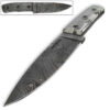 White Deer Tactical Polycarbonate Damascus Fixed Blade Knife FULL PATTERN TANG Clear Grips