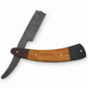 White Deer Shaving Razor Damascus Forged Cocobolo, Olivewood, Buffalo Horn Handle Trio
