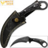 WHITE DEER Mission Tactical Karambit Knife 9.25in Full Damascus Forged Steel