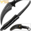 WHITE DEER Mission Tactical Karambit Knife 9.25in Full Damascus Forged Steel