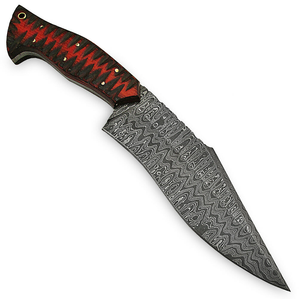 White Deer 1095 HC Steel Viper Damascus Knife Ladder Pattern 55-60 HRC Hardness
