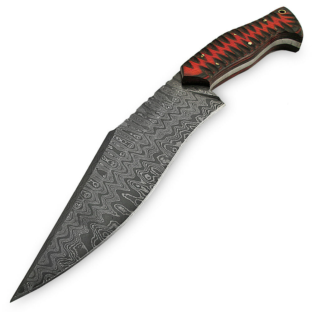 White Deer 1095 HC Steel Viper Damascus Knife Ladder Pattern 55-60 HRC Hardness