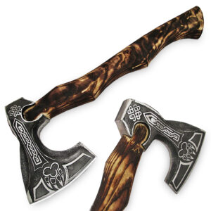 Claw Axe Hand forged Carved Etched Axe