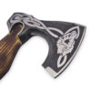 Hand forged Scandinavian Wolf Head axe Wood Handle Hatchet