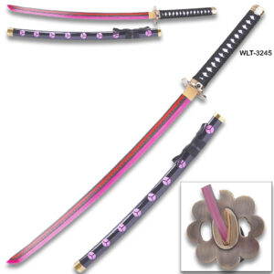 Roronoa Zoro's Shusui One Piece Anime Sword Red Hamon LED Light-Up Wood Blade!