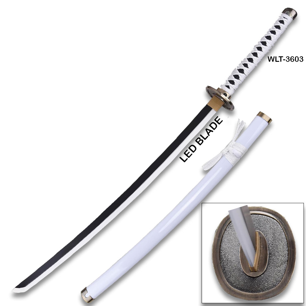 Wado Ichimonji Kuina One Piece Roronoa Zoro White Sword LED Light-Up Wood Blade!