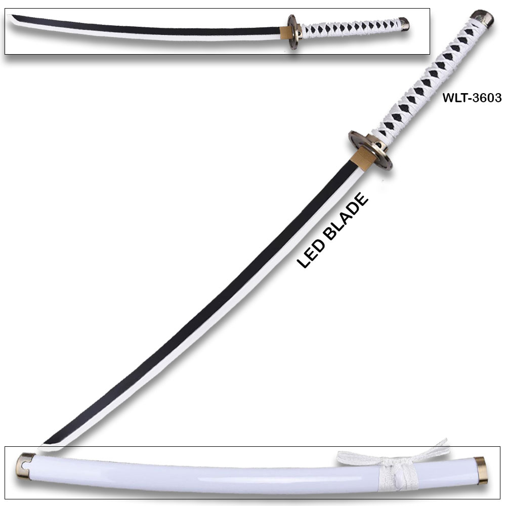 Wado Ichimonji Kuina One Piece Roronoa Zoro White Sword LED Light-Up Wood Blade!