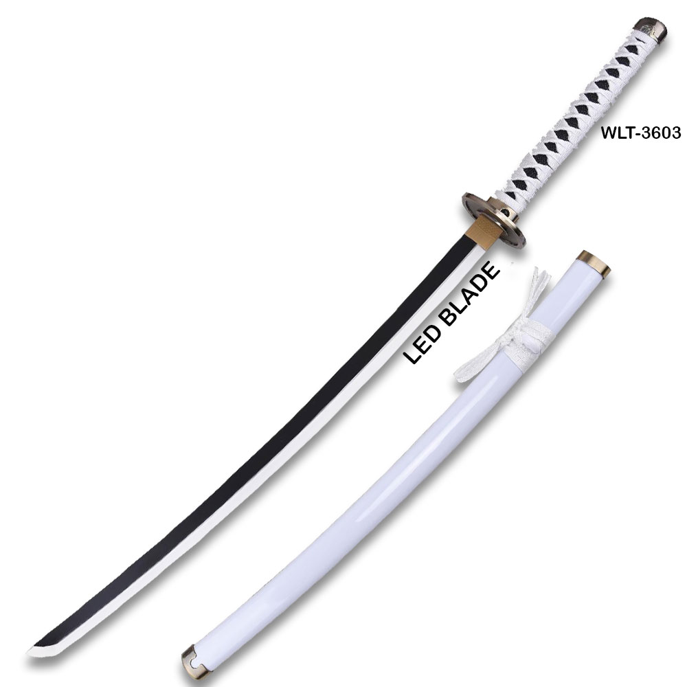 Wado Ichimonji Kuina One Piece Roronoa Zoro White Sword LED Light-Up Wood Blade!