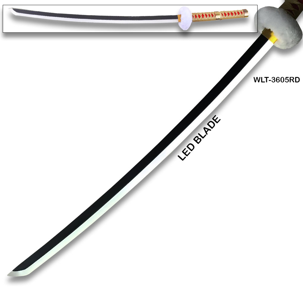 One Piece Anime Surgeon of Death Doctor Trafalgar Law Red Wood Sword LED Light-Up Wood Blade!