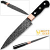 Horned Handle Paring Knife Pro Chef Cutlery Damascus Steel 1095 HC by White Deer