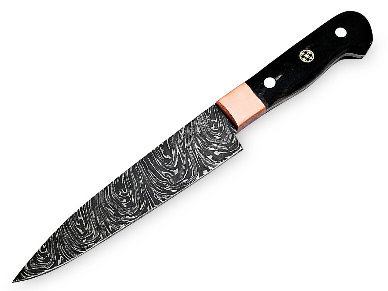 Horned Handle Paring Knife Pro Chef Cutlery Damascus Steel 1095 HC by White Deer