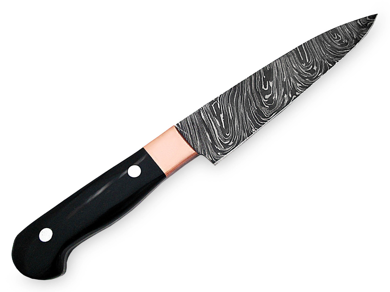 Horned Handle Paring Knife Pro Chef Cutlery Damascus Steel 1095 HC by White Deer
