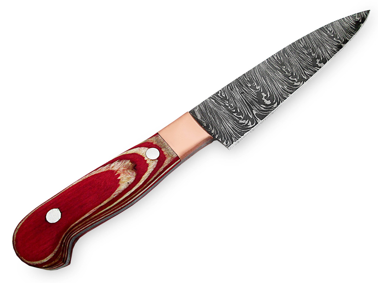 White Deer Frostwood Paring Knife Pro Chef Cutlery Damascus Steel 1095 HC