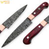White Deer Pakkawood Paring Knife Pro Chef Cutlery Damascus Steel 1095 HC