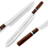 White Deer Japanese Shape Long 17.5" Kitchen Chef Knife Drop Point