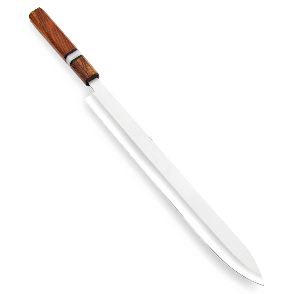 White Deer Japanese Shape Long 17.5" Kitchen Chef Knife Drop Point