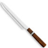 White Deer Japanese Shape Long 17.5" Kitchen Chef Knife Drop Point