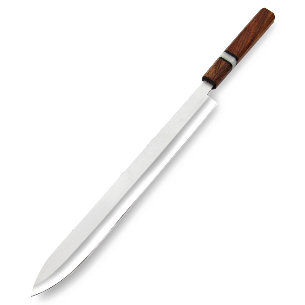 White Deer Japanese Shape Long 17.5" Kitchen Chef Knife Drop Point