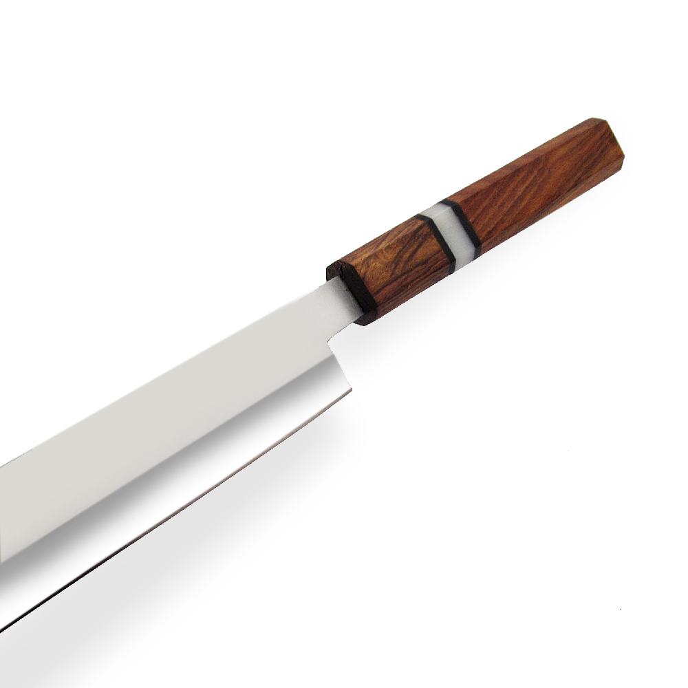 White Deer Japanese Shape Long 17.5" Kitchen Chef Knife Drop Point
