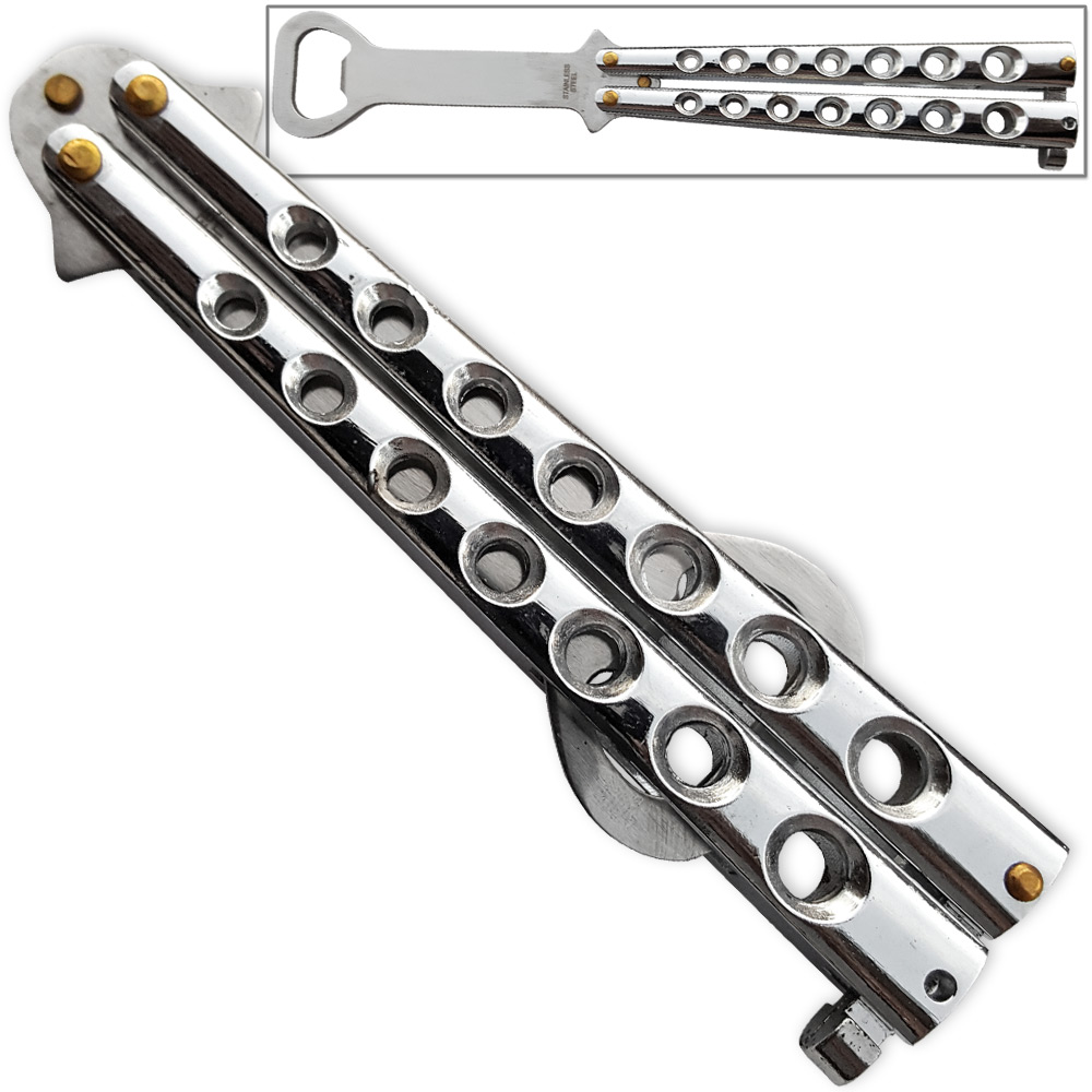 The Bottle-Fly Butterfly Knife Bottle Opener Plus Balisong Train