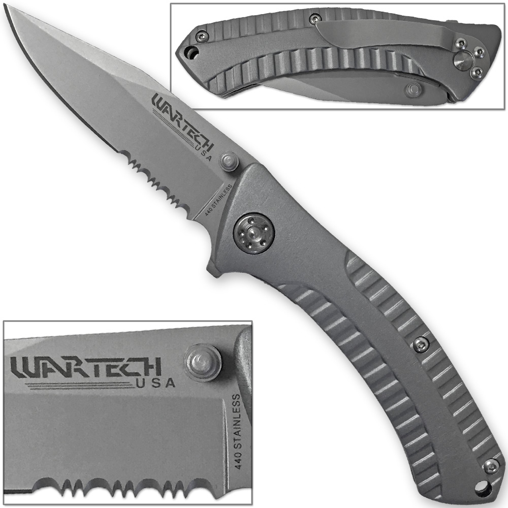 WARTECH USA Unified Defender Folding Knife Extreme VersaPocket 440 Stainless Steel