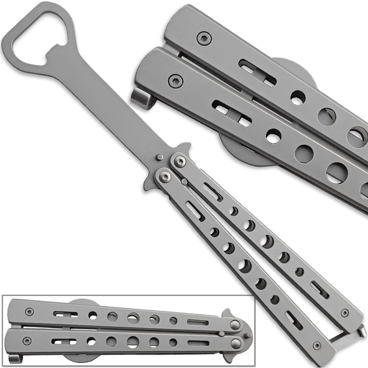 Butterfly Trainer Bottle Opener Balisong Knife Style Bartender