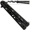 Bottle Popping Balisong Training BLACK Butterfly Bottle Opener Knife Style Metal