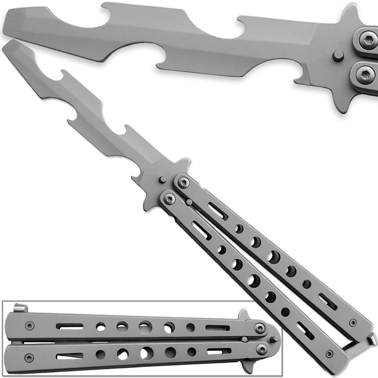 Bottle Popping Balisong Training Butterfly Knife Style Can Openr