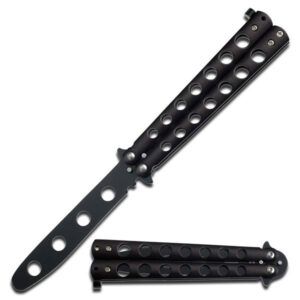 Balisong Butterfly Knife Black Training for Martial art