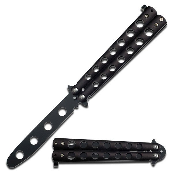 Balisong Butterfly Knife Black Training for Martial art