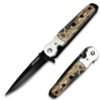TAC FORCE SPRING SS Black Blade Spring Assist Digital Cameo Knife