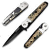 TAC FORCE SPRING SS Black Blade Spring Assist Digital Cameo Knife