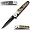 TAC FORCE SPRING SS Black Blade Spring Assist Digital Cameo Knife