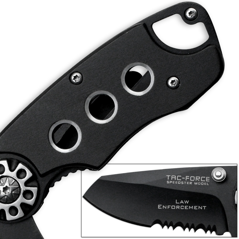 TAC Force Speedster Law Enforcement Spaypoint Knife Assisted-O Carry Knife