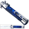 Premium Stiletto Knife 'Legal Auto' | Blue Milano Collection Spring Assist