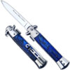 Premium Stiletto Knife 'Legal Auto' | Blue Milano Collection Spring Assist