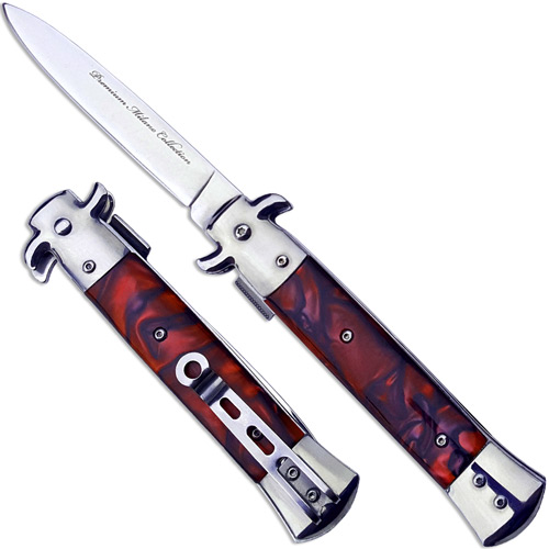 Premium Milano Collection  Spring Assist Knife - Red
