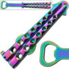 Titanium Bartender Bottle-Fly Butterfly Knife Trainer Bottle Ope