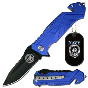 Spring Assist - Legal Automatic' Knife Navy