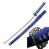 Blue Scabbard Engraved Samurai Sword  40" Overall