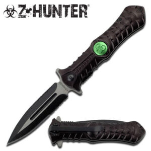 Zombie Hunting Combat Stiletto Style Spring Assisted Open .