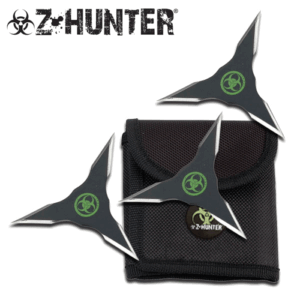 Three Point Zombie Killer Throwing Stars - 3 Piece Set