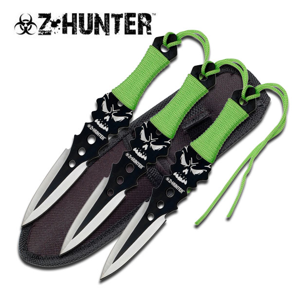 Z Hunter Throwing Knives w/ Sheath - 3pc Set