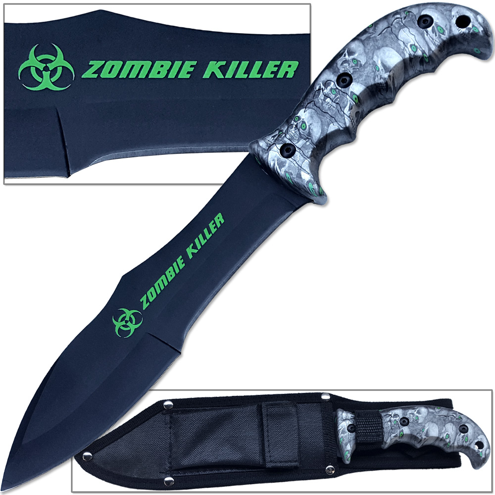 Zombie Outbreak Response Knife Hybrid Extreme Full Tang 12.5in Grey Survival EDC