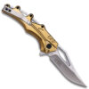 Mtech Spring Assisted Gold Finish Handle