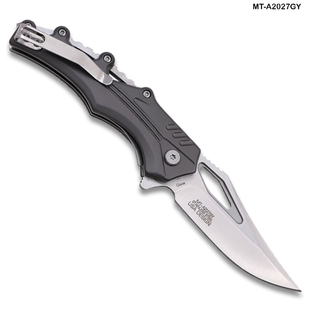 Mtech Spring Assisted Grey Finish Handle