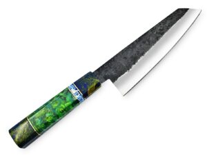 WHITE DEER 1095 Hand Forged Steel Santoku Tanto Chef Knife Japanese Resin Handle