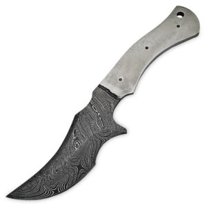 White Deer 1095HC Damascus Steel Skinner Knife Blank DIY Make-Your-Own Handle